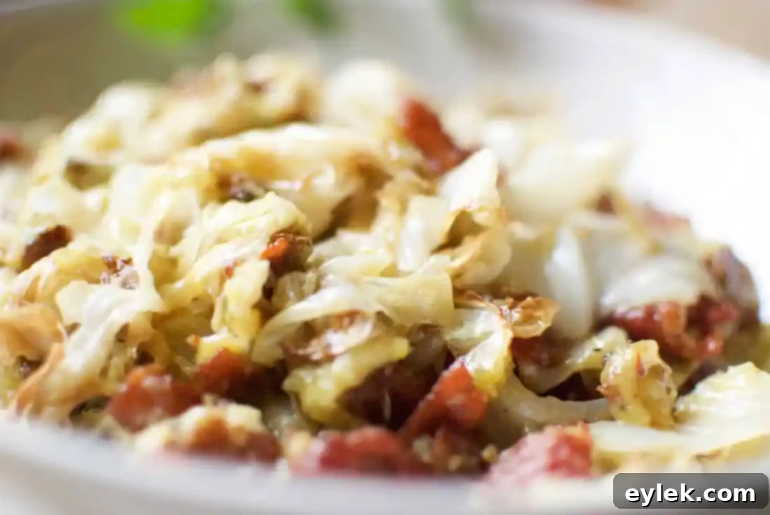 roasted cabbage & bacon carbonara