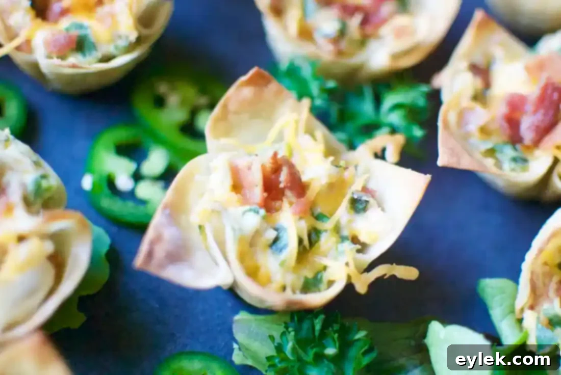 Pile of Chicken, Bacon & Cheddar Jalapeño Popper Cups