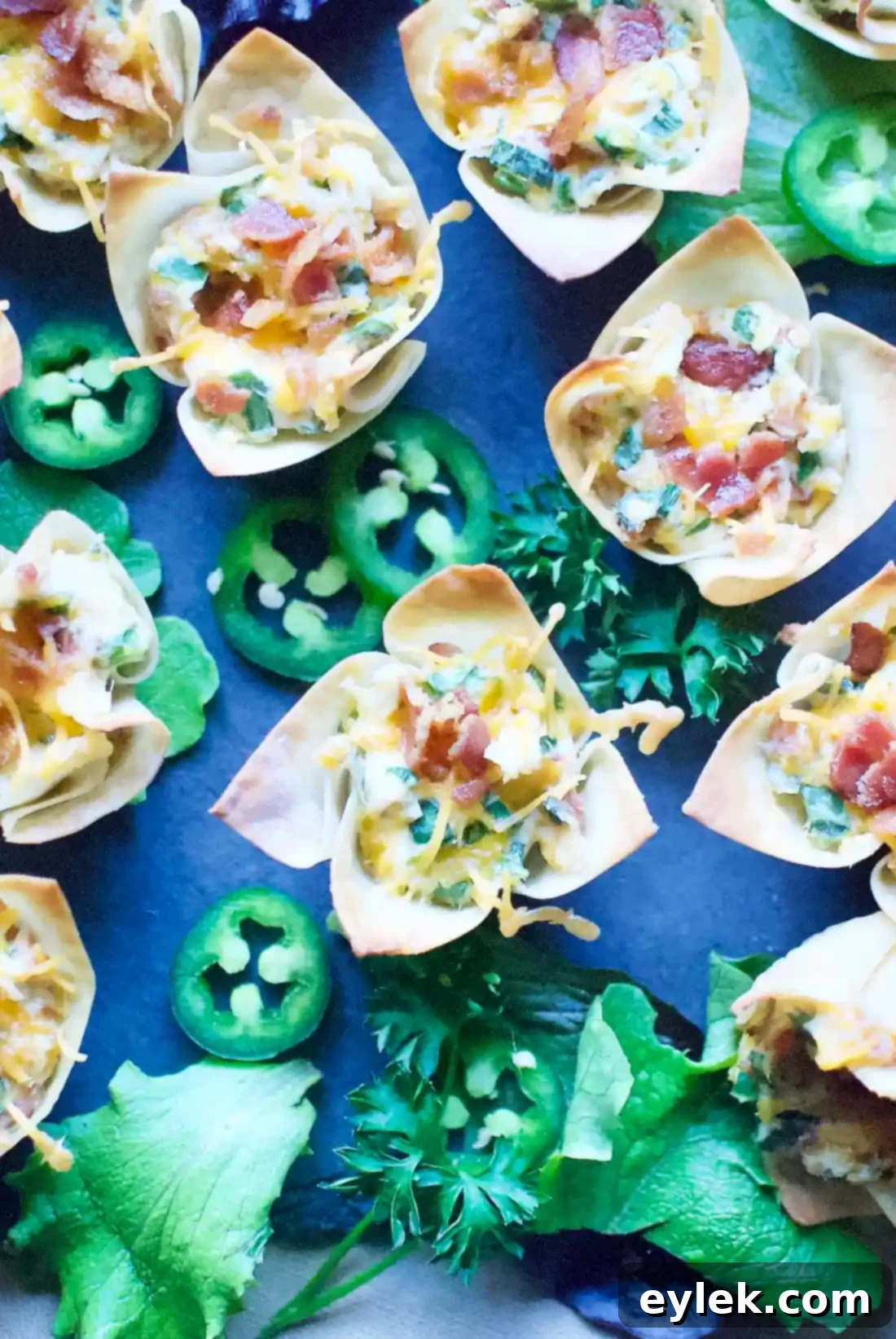 Chicken, Bacon & Cheddar Jalapeño Popper Cups Stacked