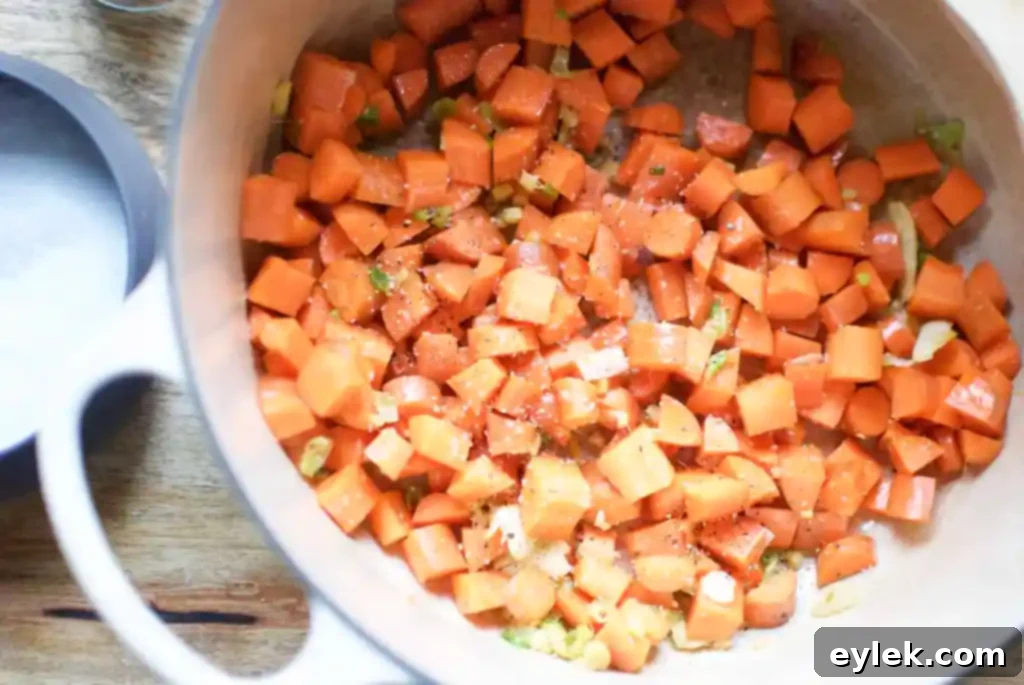carrot ginger soup with roasted veggies