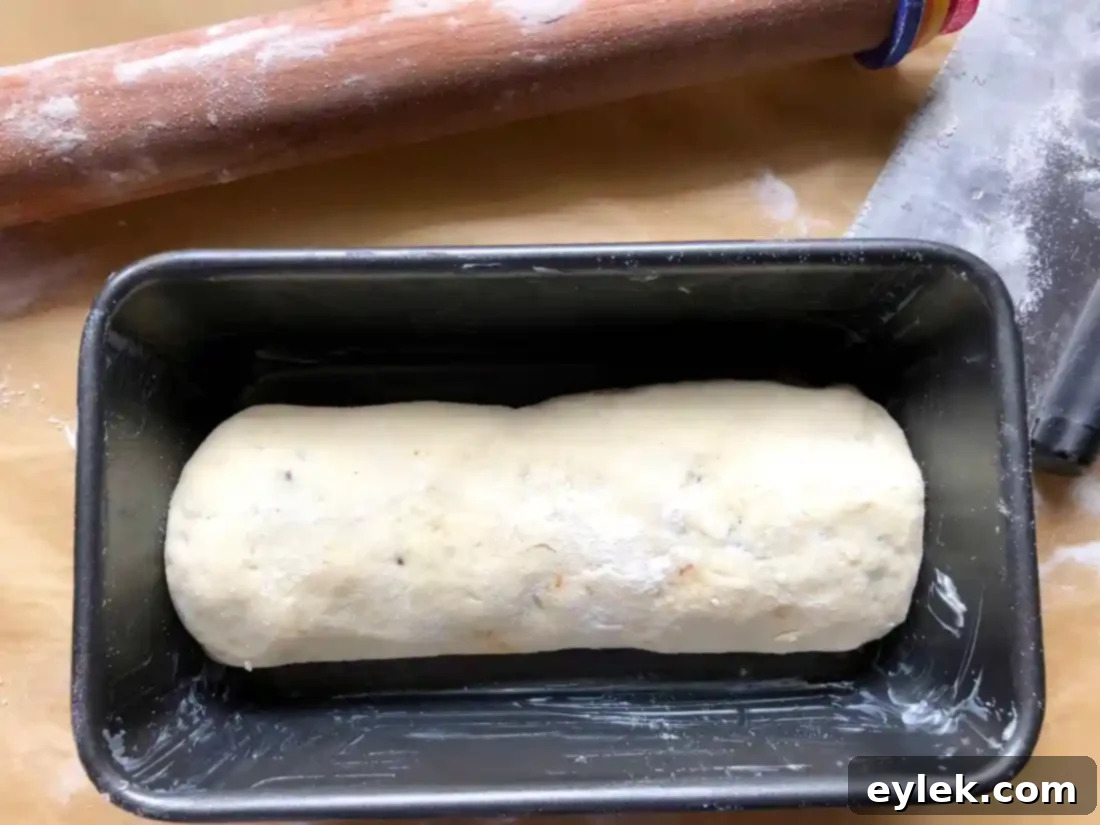 Gluten-Free Nutella Swirl Loaf dough after resting period