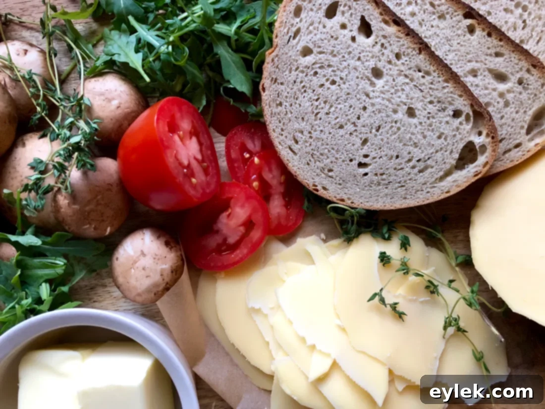 Smoked Gouda & Portabella Grilled Cheese