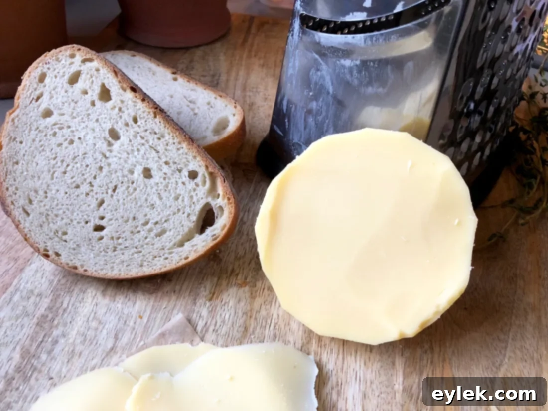 Preparing ingredients for gourmet grilled cheese