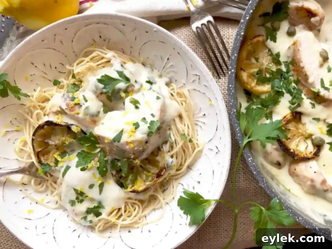 creamy grilled chicken piccata