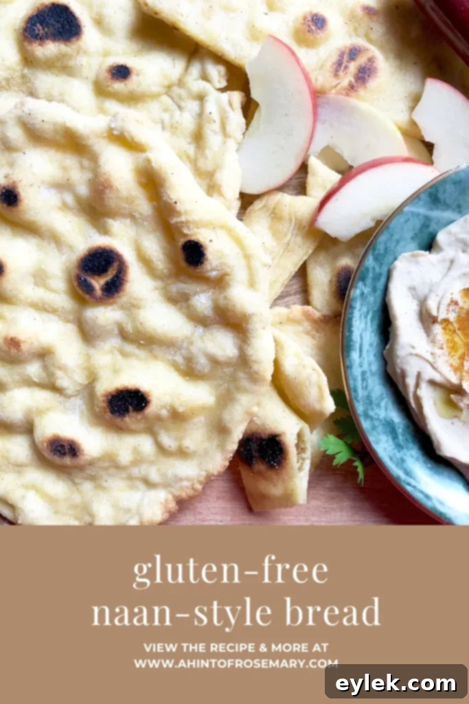 close-up of cooked gluten-free naan-style bread