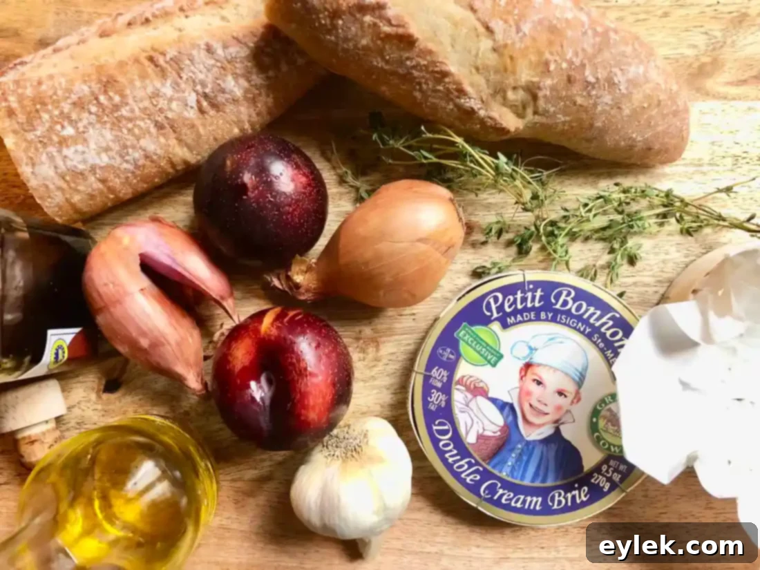 Grilled Brie with Plums & Shallots