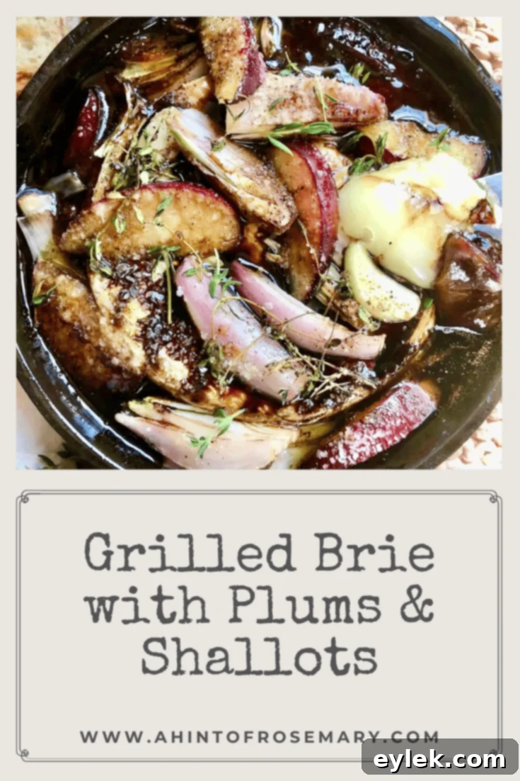 Grilled Brie with Plums & Shallots