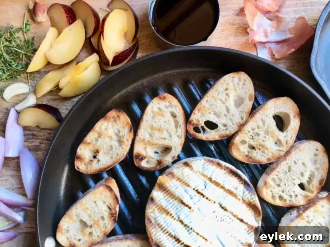 Grilled Brie with Plums & Shallots