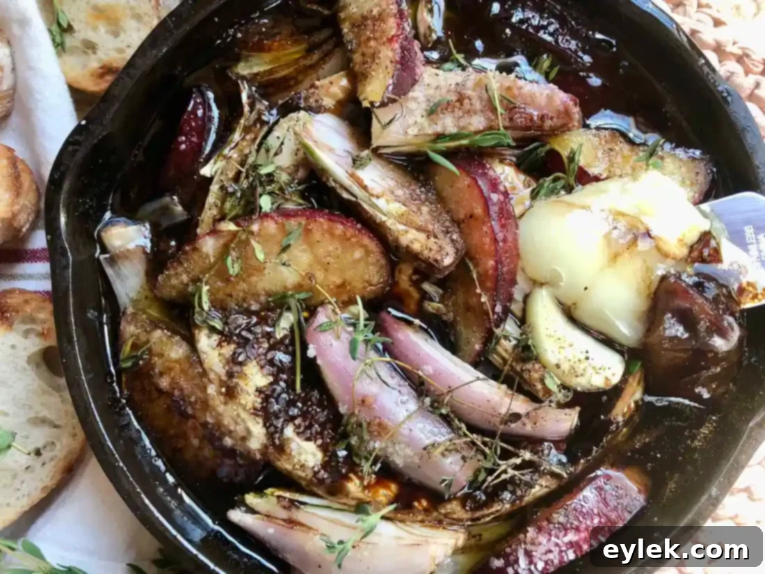 Grilled Brie with Plums & Shallots