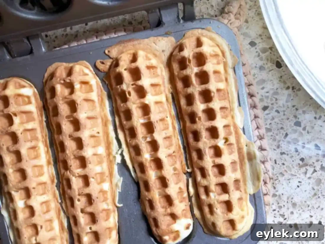 Close-up of waffle sticks with sweetened ricotta and fresh berries
