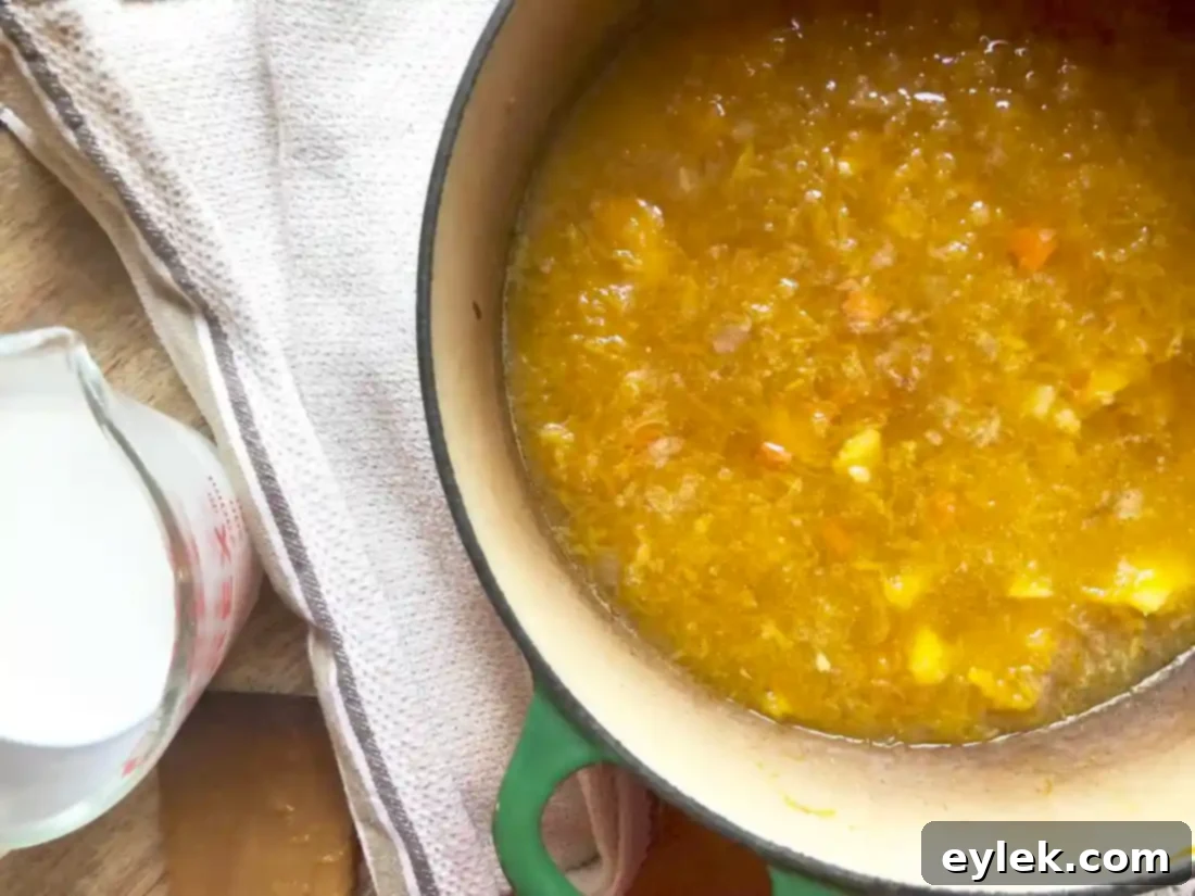 blending squash soup