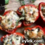 Stuffed Peppers with Quinoa & Spinach