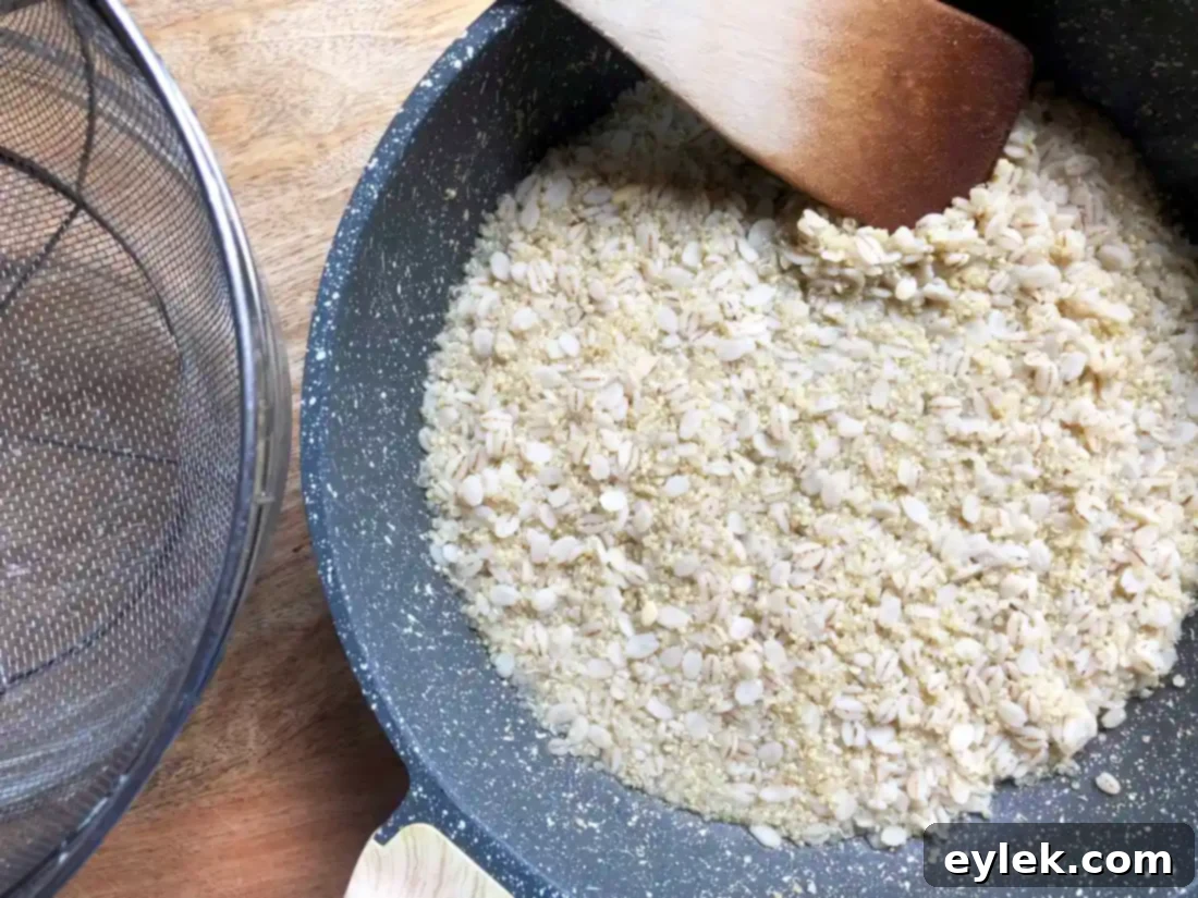 Drained Quinoa and Barley