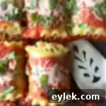 Roasted Red Pepper Lasagna Rolls 17 lasagna rolls with roasted red pepper sauce