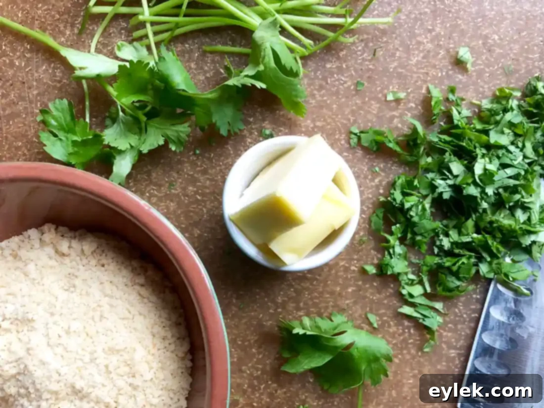 Melting butter for panko topping