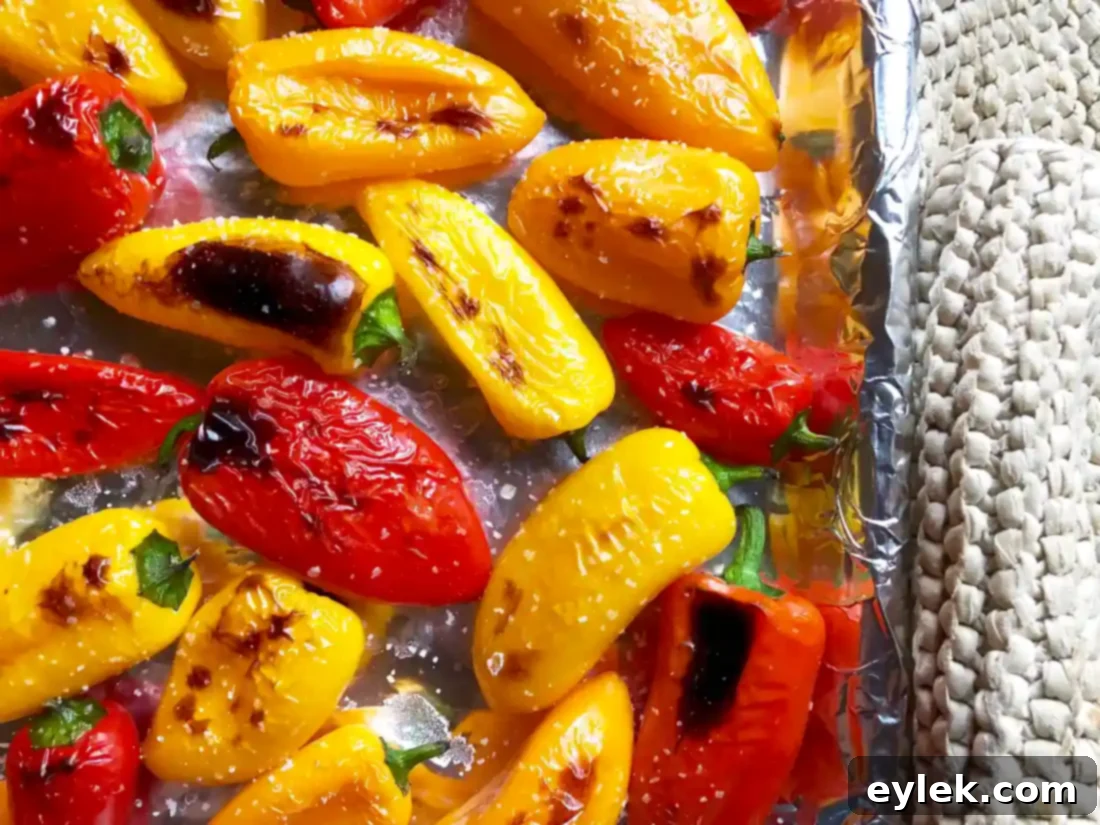 Mini peppers cut and prepared as 'boats'
