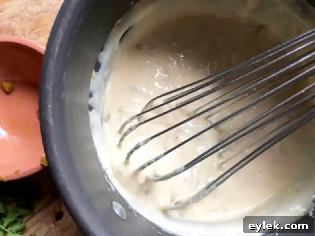 Smooth queso filling for mini peppers