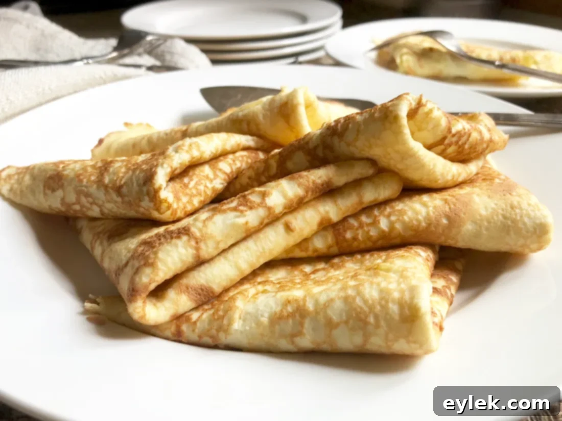 Variety of sweet and savory fillings for low-carb crepes