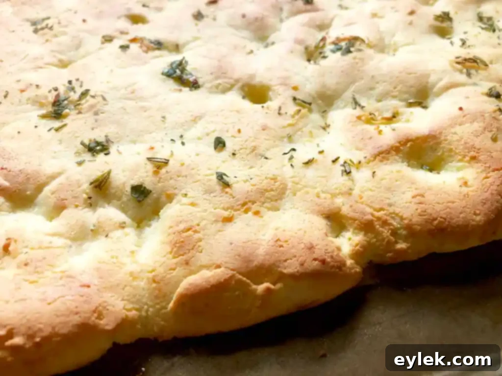 low-carb focaccia with dipping sauce