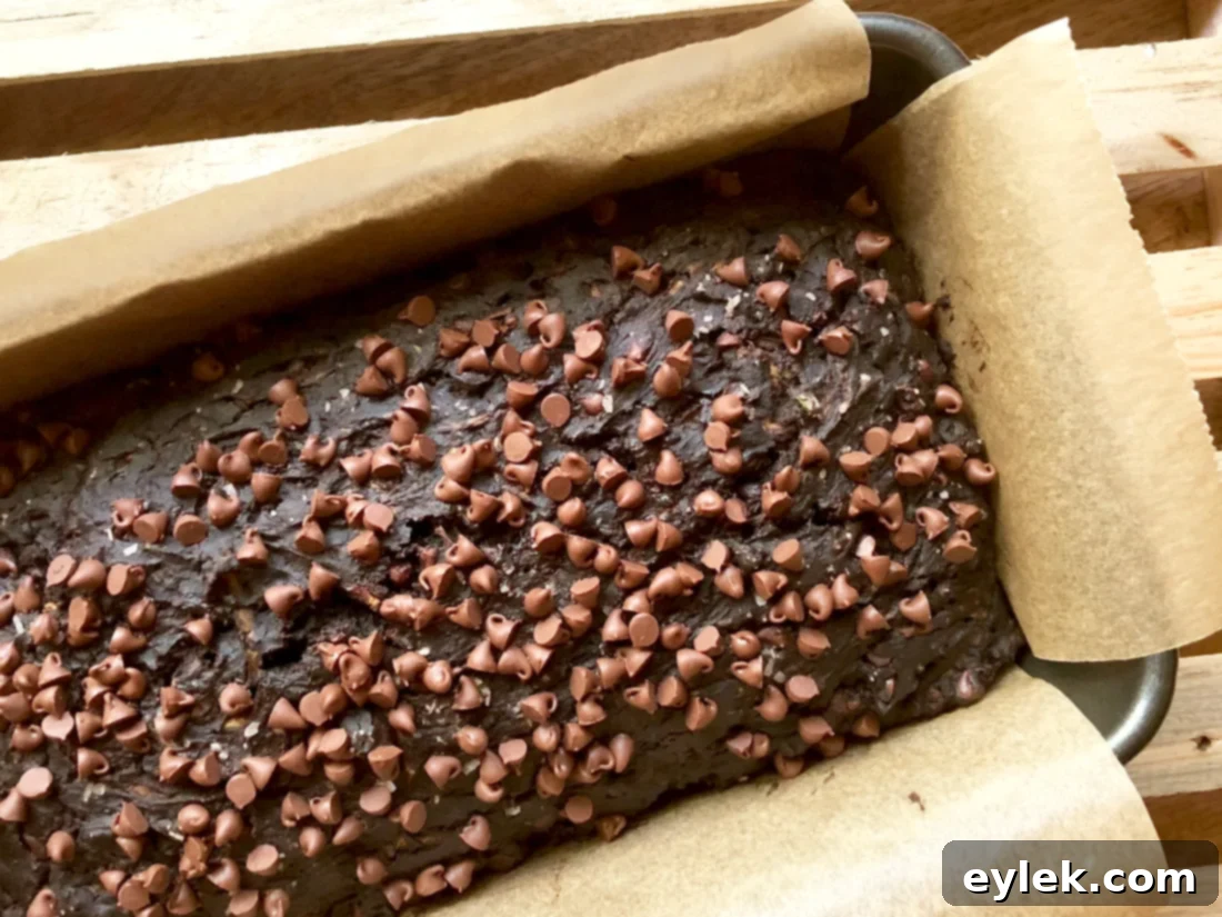 freshly baked chocolate zucchini loaf on cooling rack
