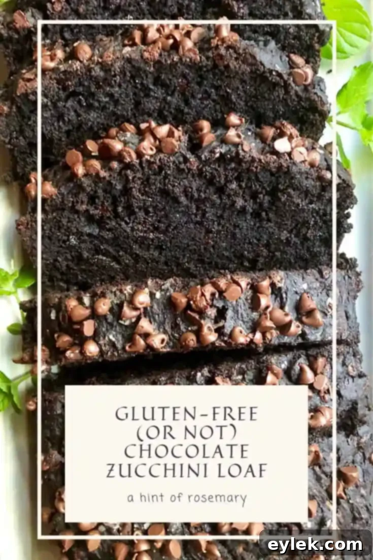gluten-free (or not) chocolate zucchini loaf slice