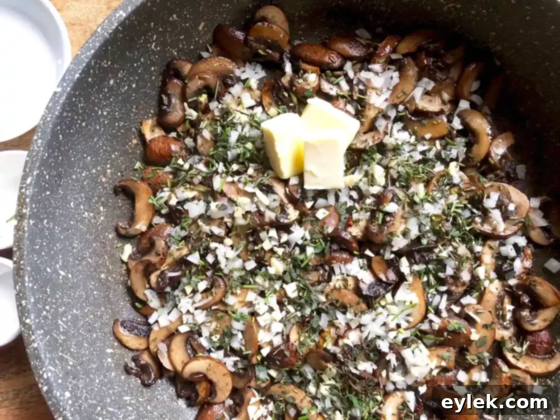Savory Crepe Egg Rolls filling with mushrooms and herbs