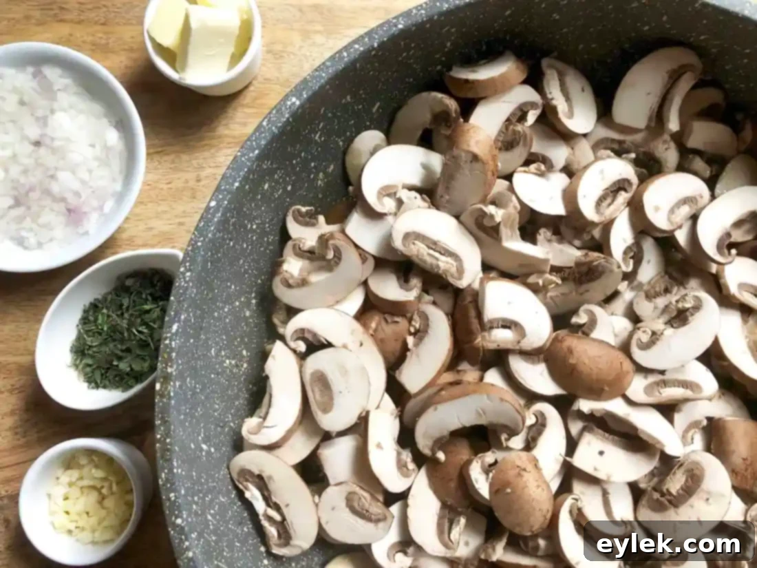Mushrooms reducing in size while cooking for Savory Crepe Egg Rolls