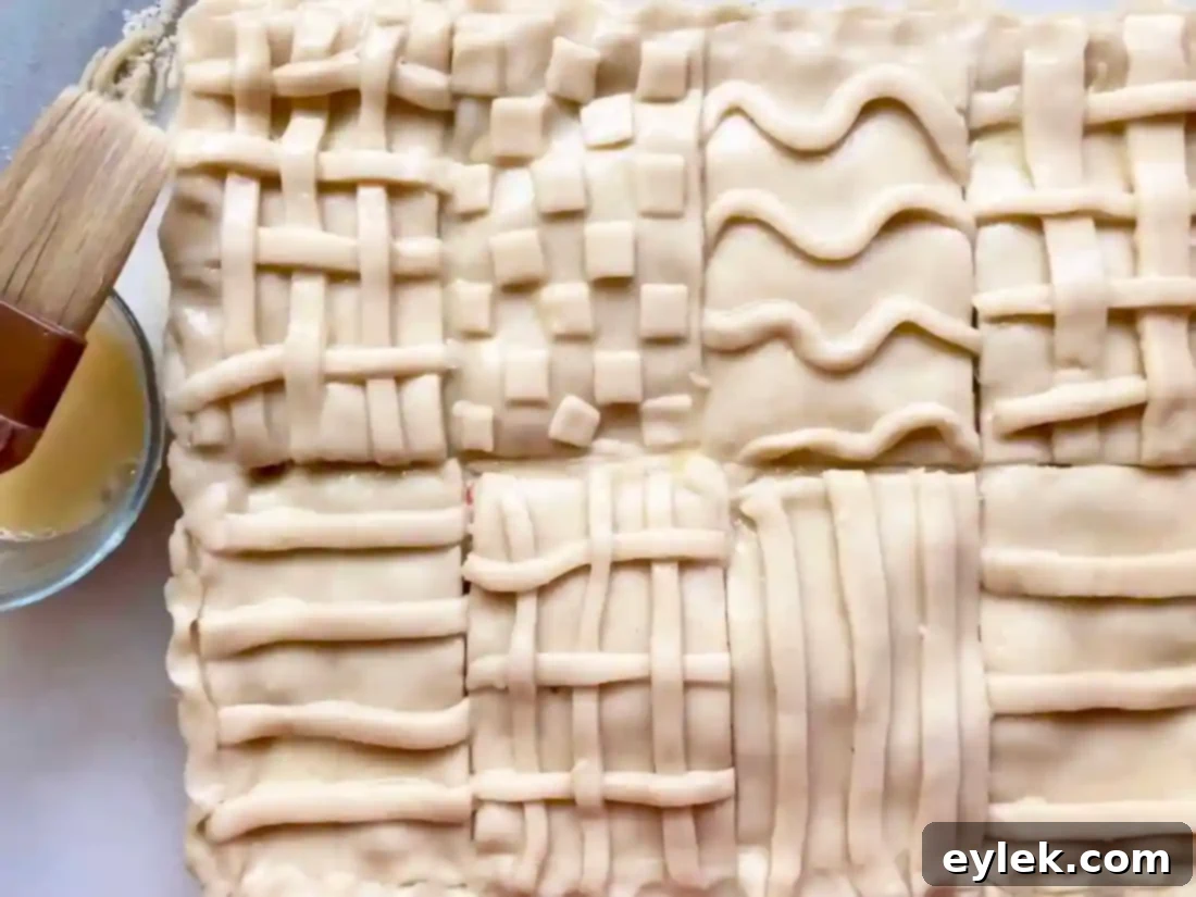 egg wash for ham & cheese slab pie