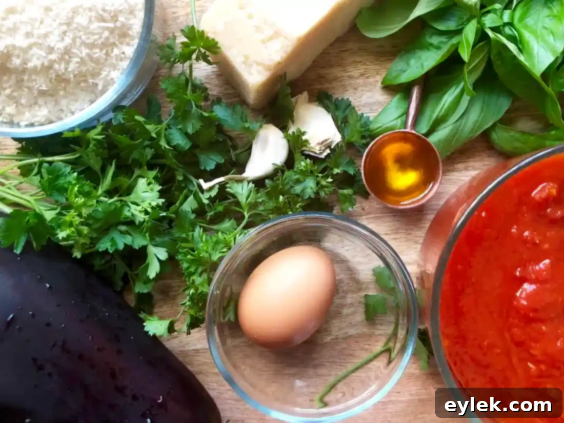 eggplant parmesan meatballs being prepared