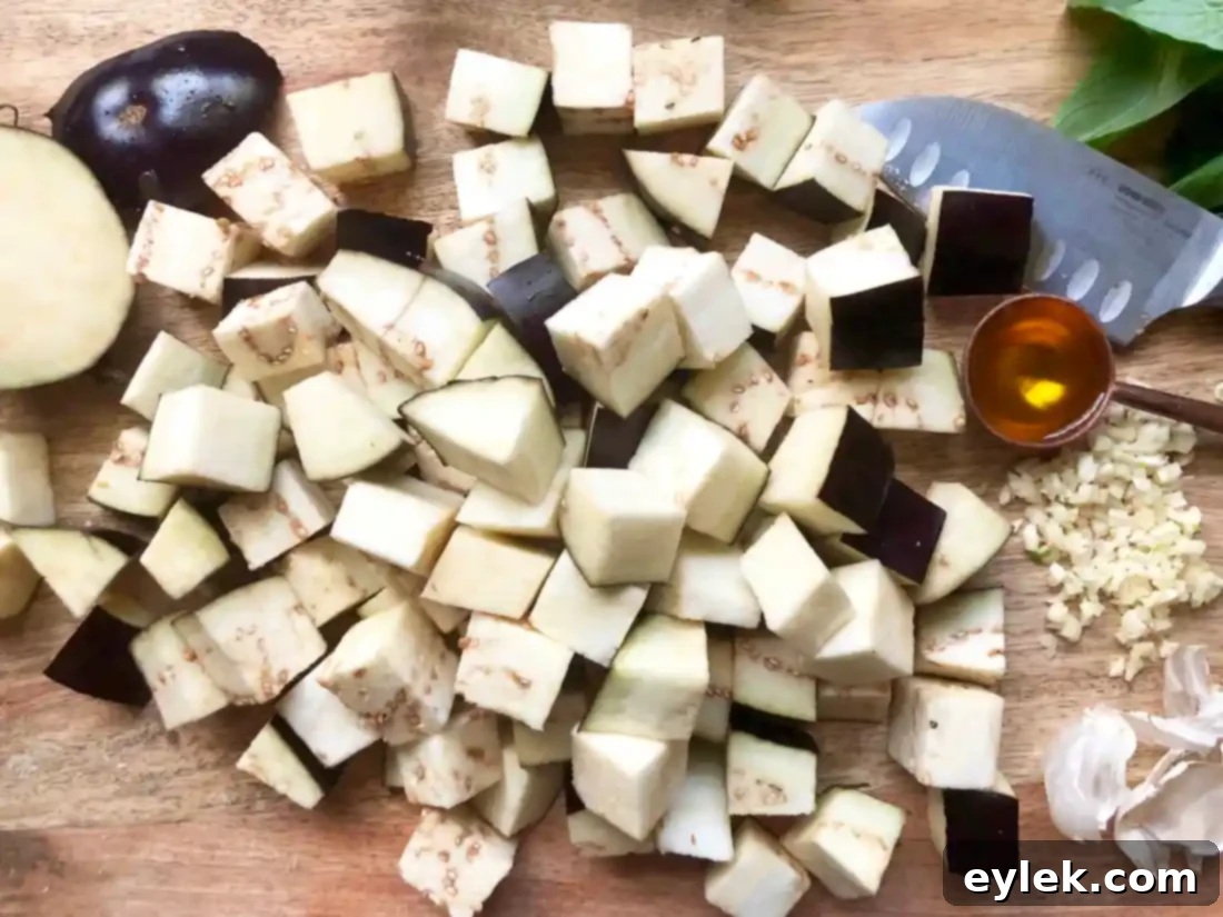 eggplant parmesan meatballs ingredients being mixed