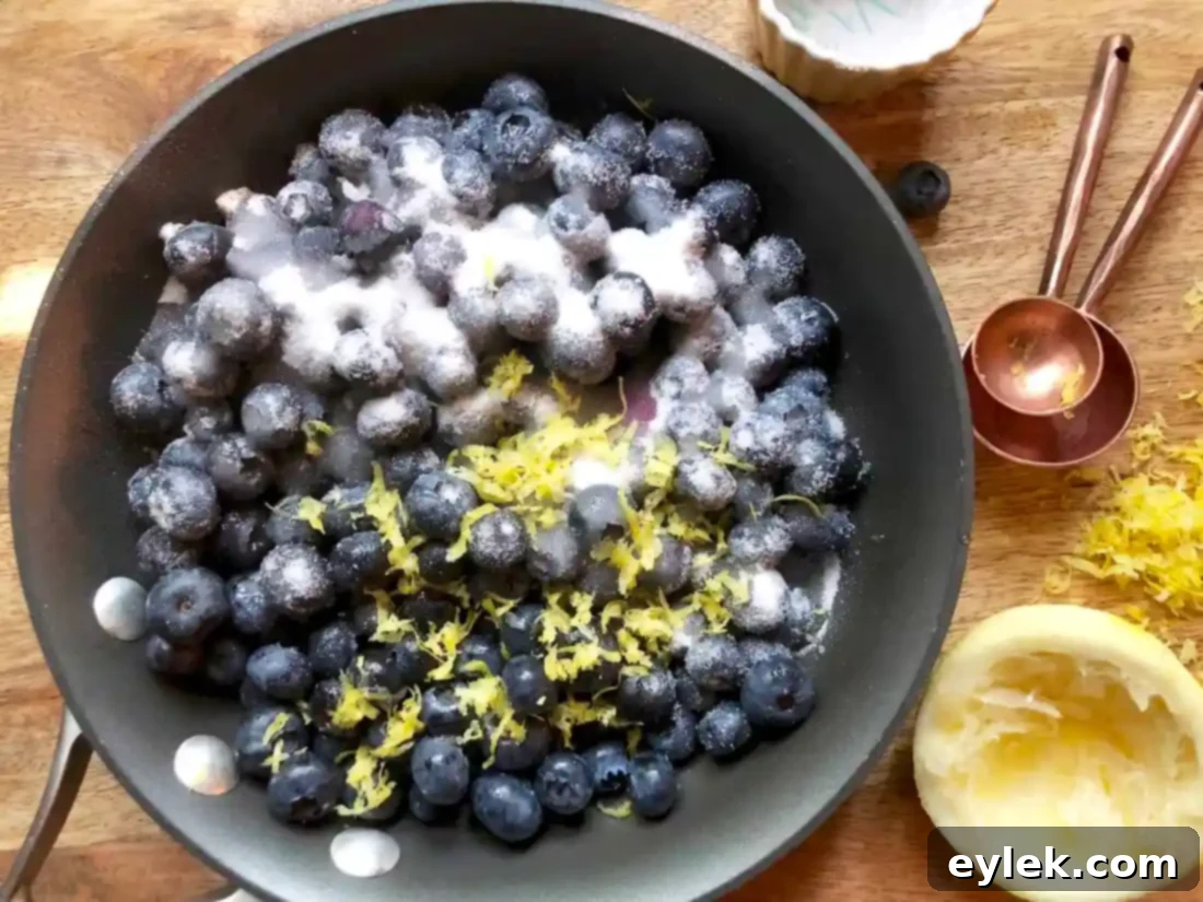ricotta pancakes with brown butter-maple syrup & blueberry compote