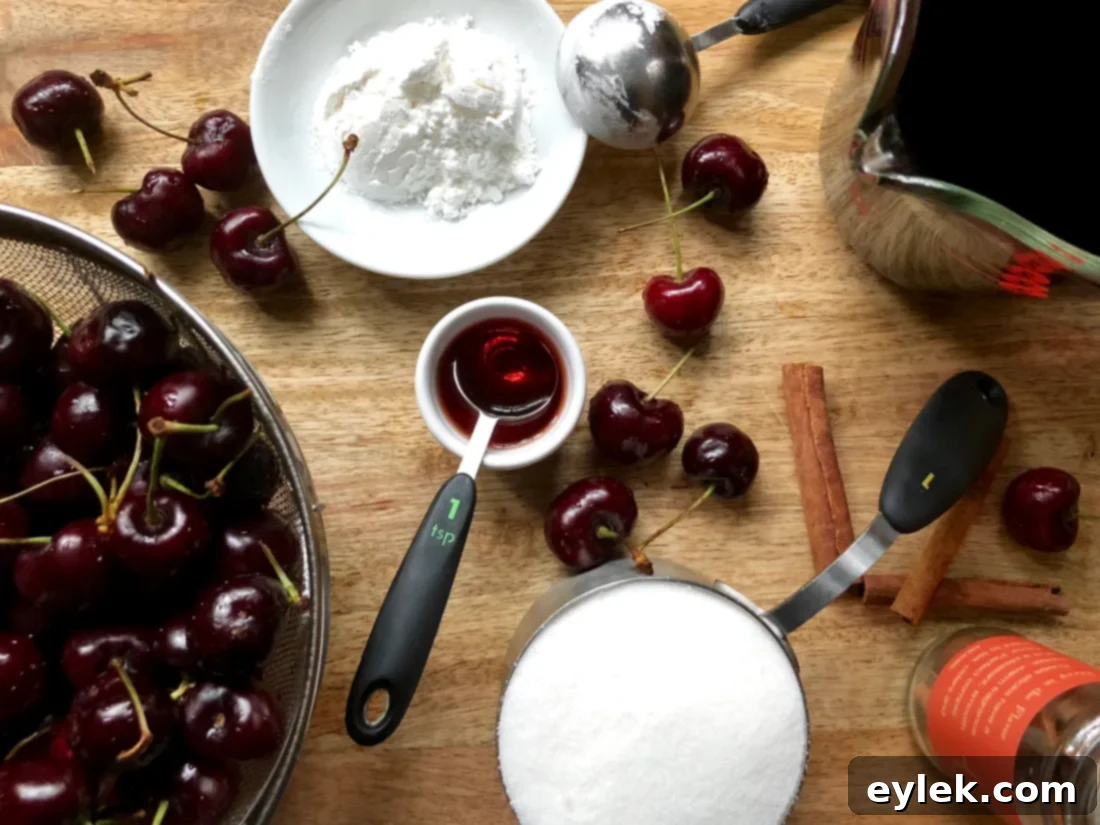 Not-Too-Sweet Cherry & Red Wine Sundae served in a glass