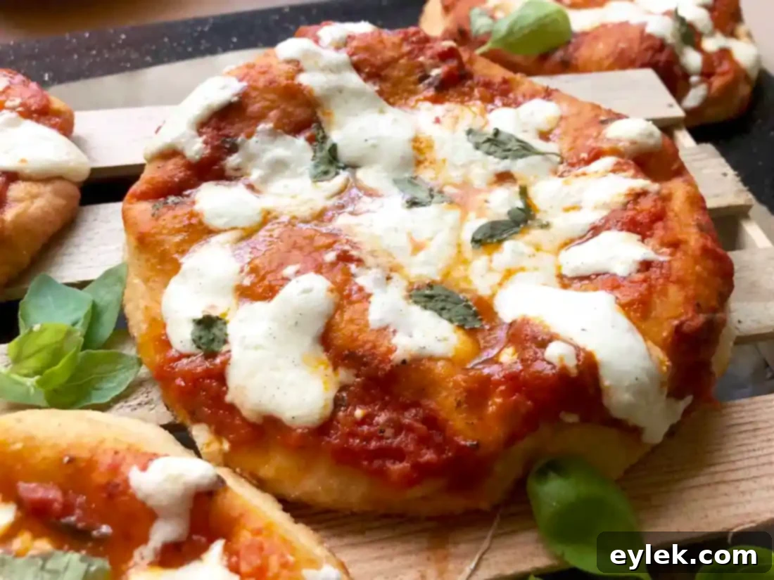 Jamie Oliver's fried & grilled pizza with basil