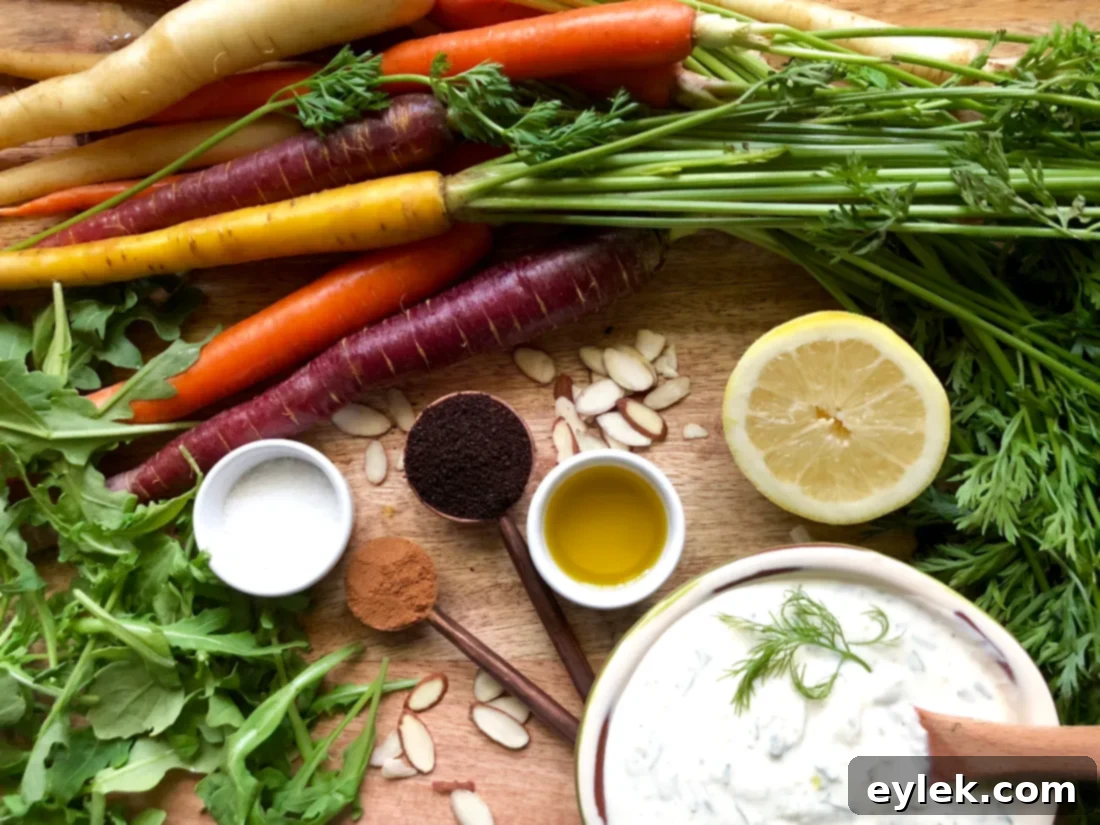 Fresh organic rainbow carrots with green tops