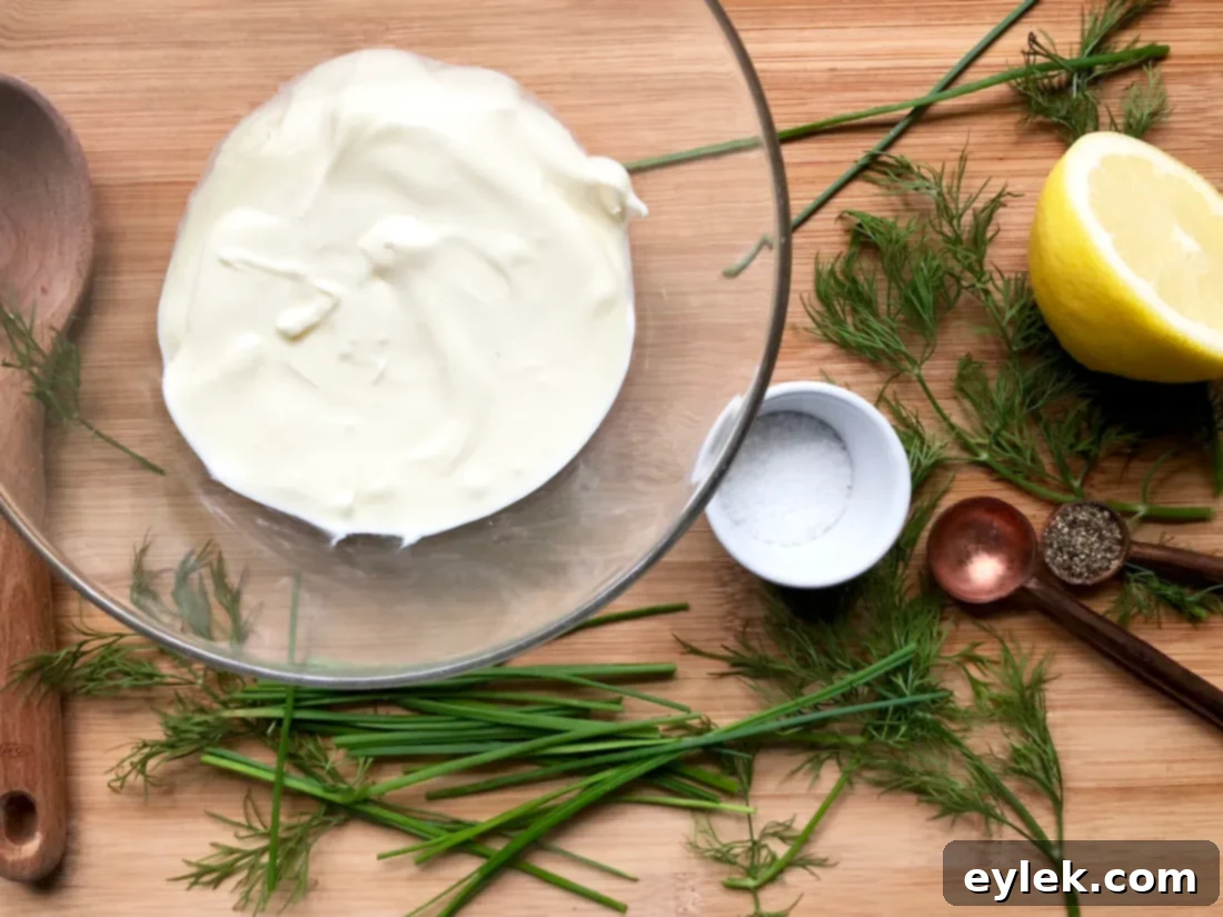 Ingredients for Herbed Crème Fraîche