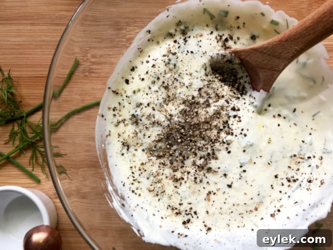 Close-up of Herbed Crème Fraîche