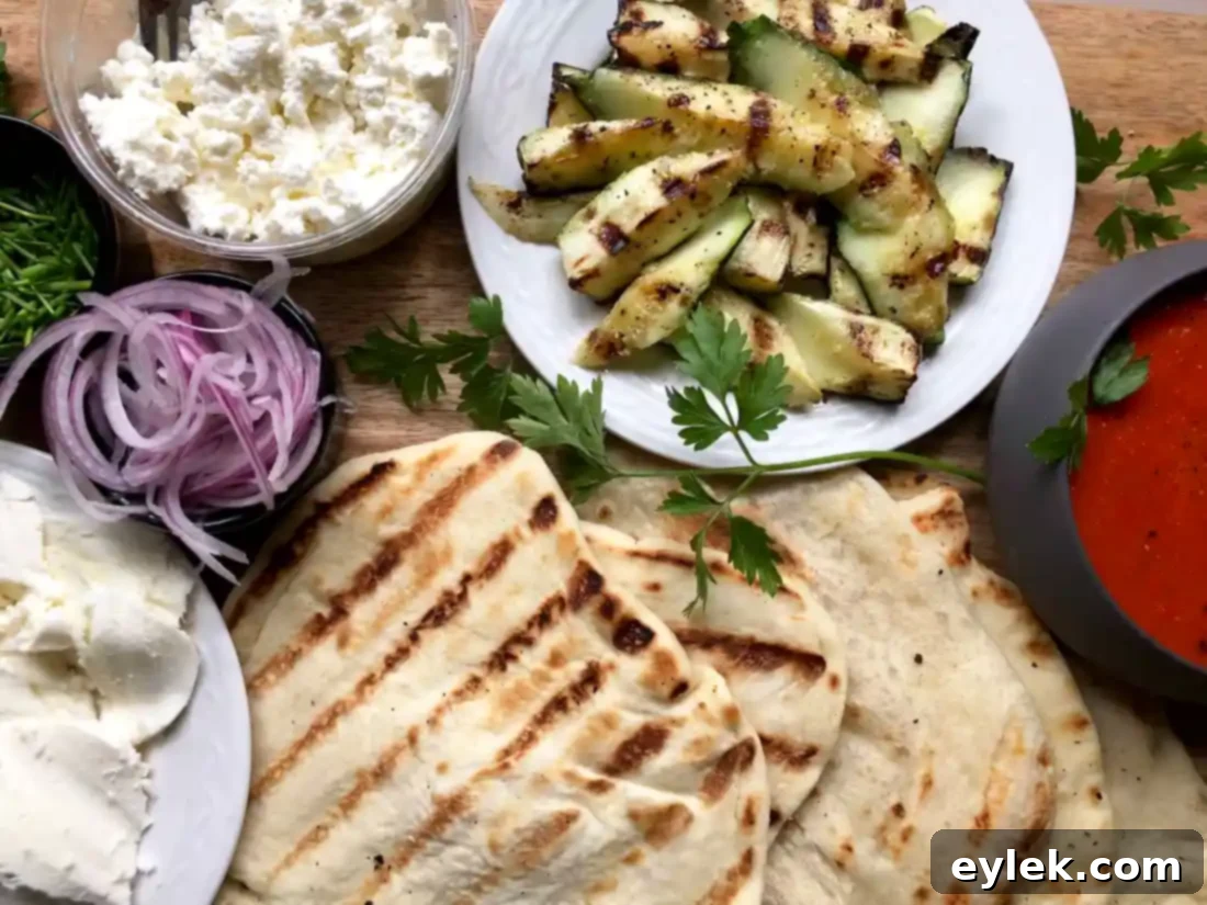 grilled zucchini pizza tacos