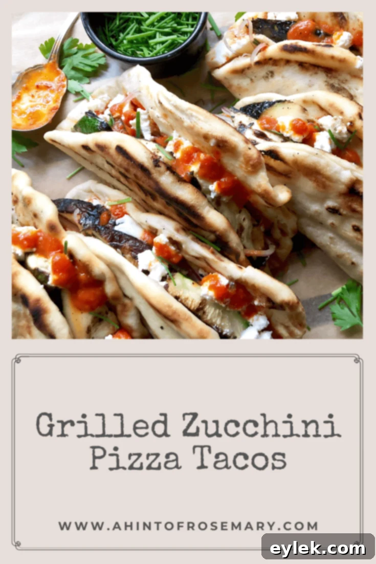 Grilled Zucchini Pizza Tacos