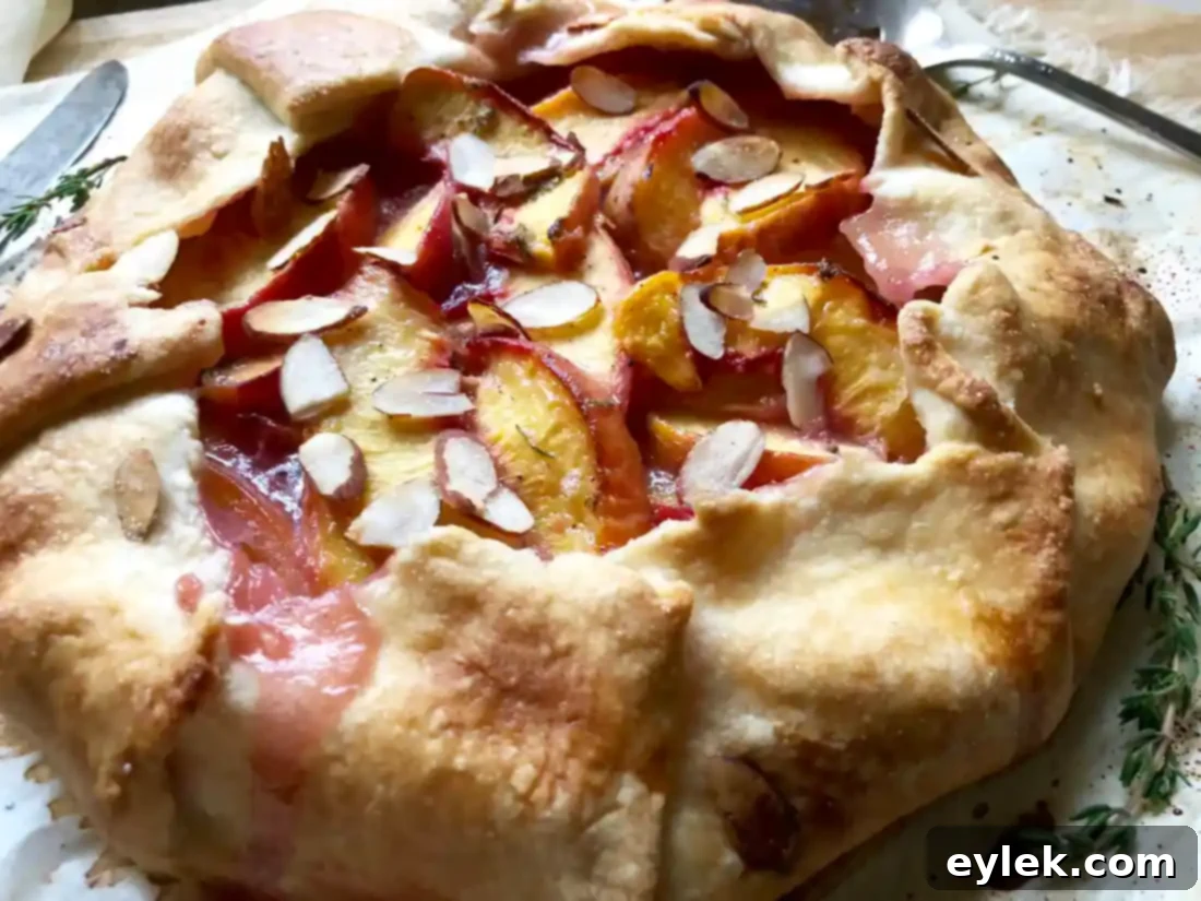 slice of peach tart