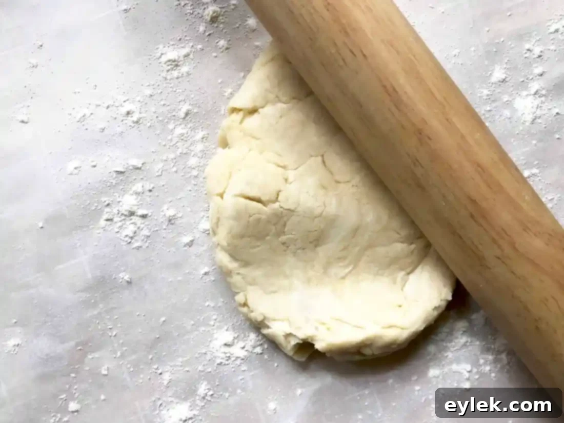 dough on parchment paper