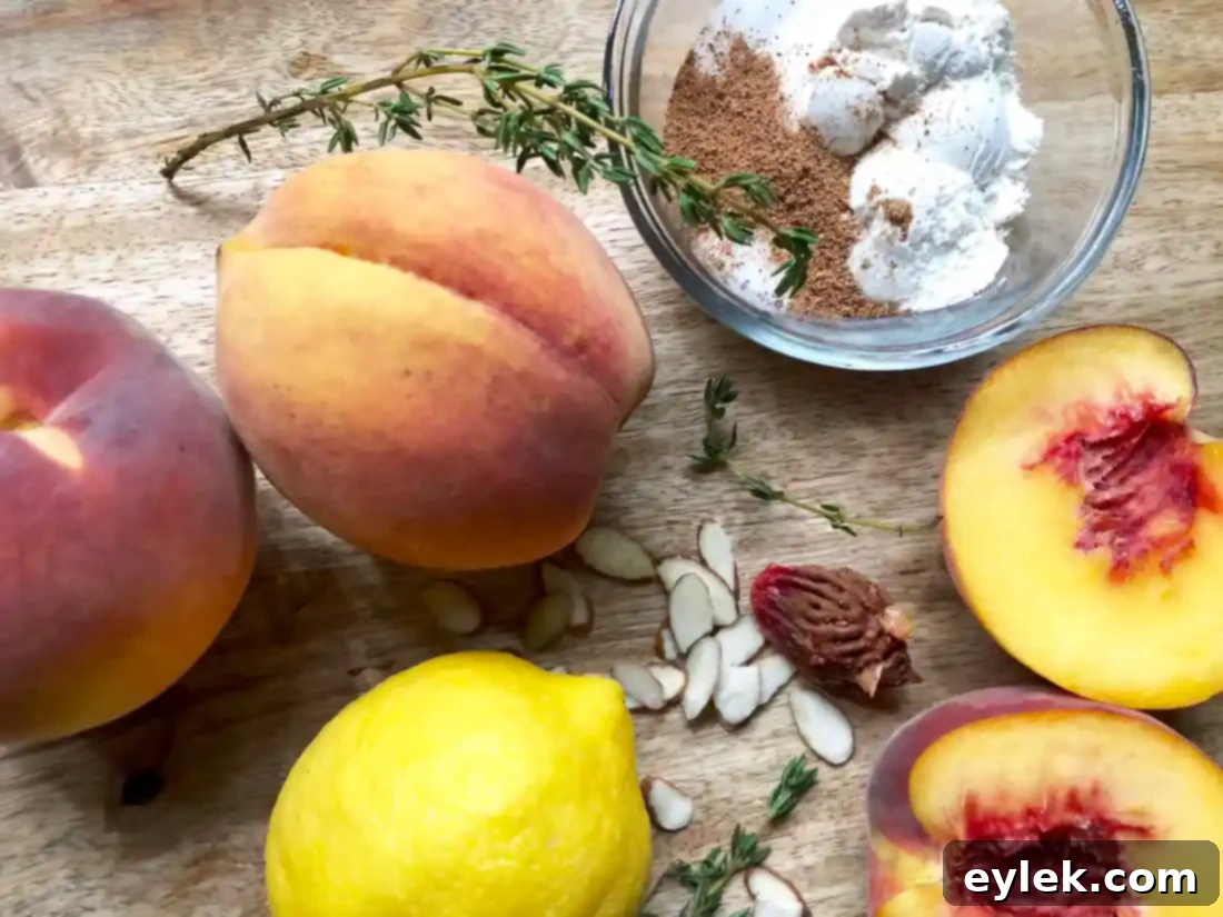 sliced peaches