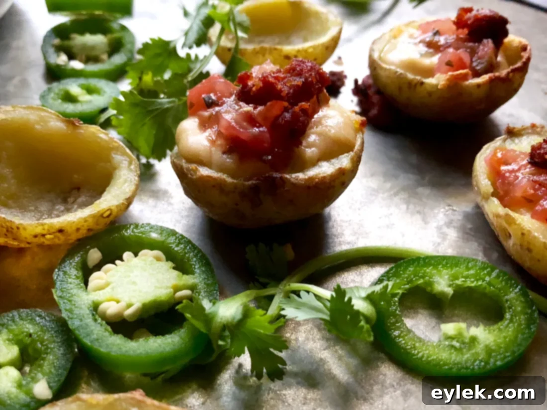 Chorizo Queso with Potato Skins