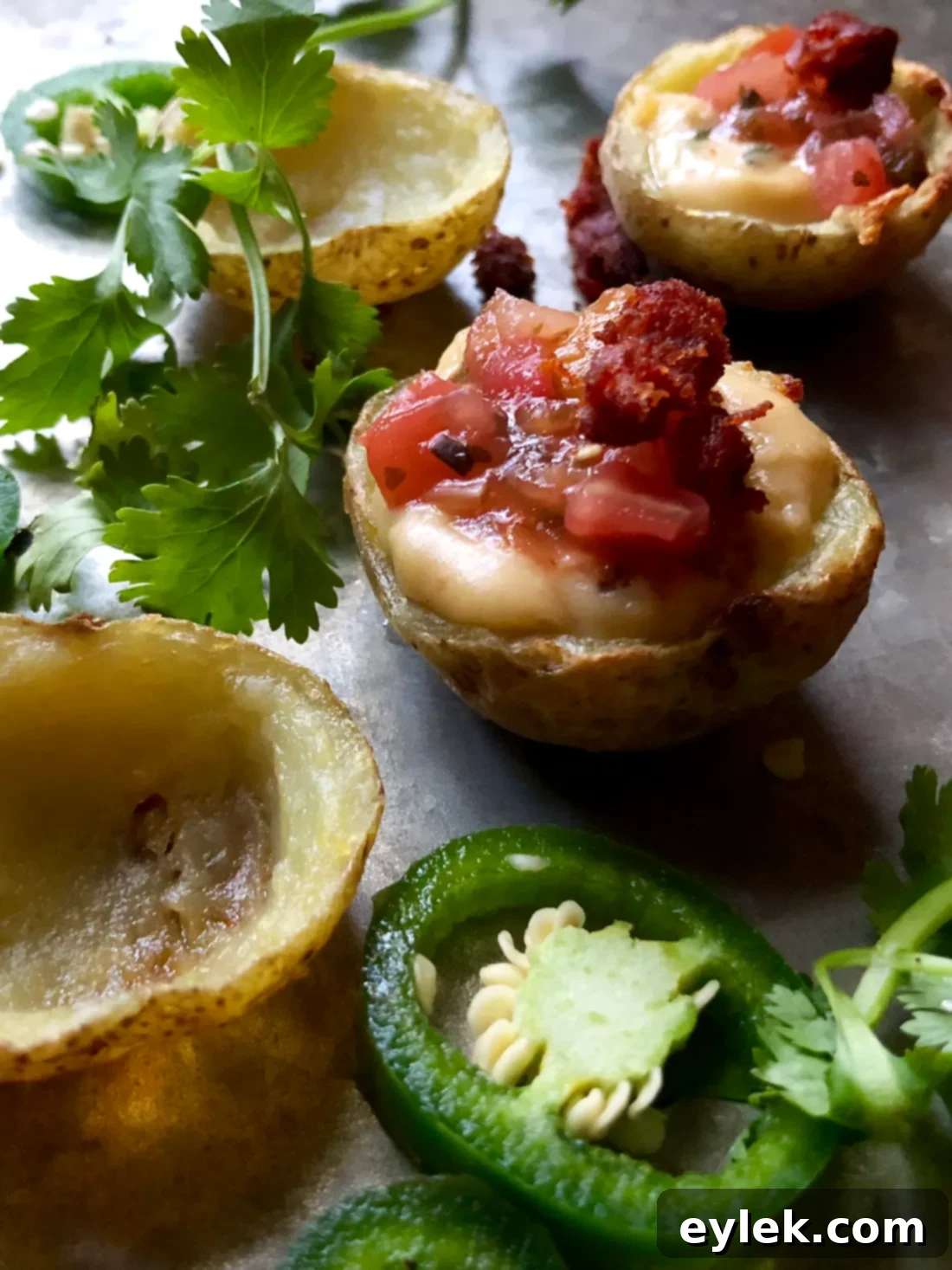 Chorizo Queso with Potato Skins