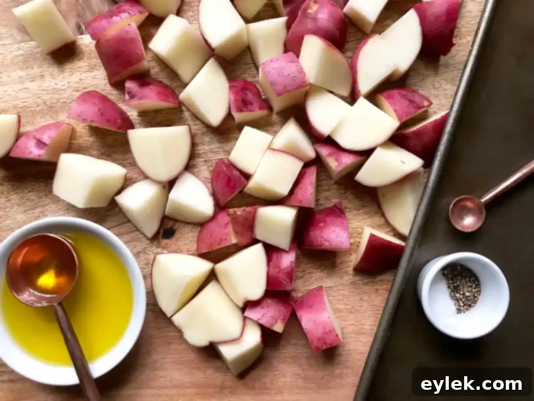 Preparation of ingredients for fennel, spinach & gruyere potato bake