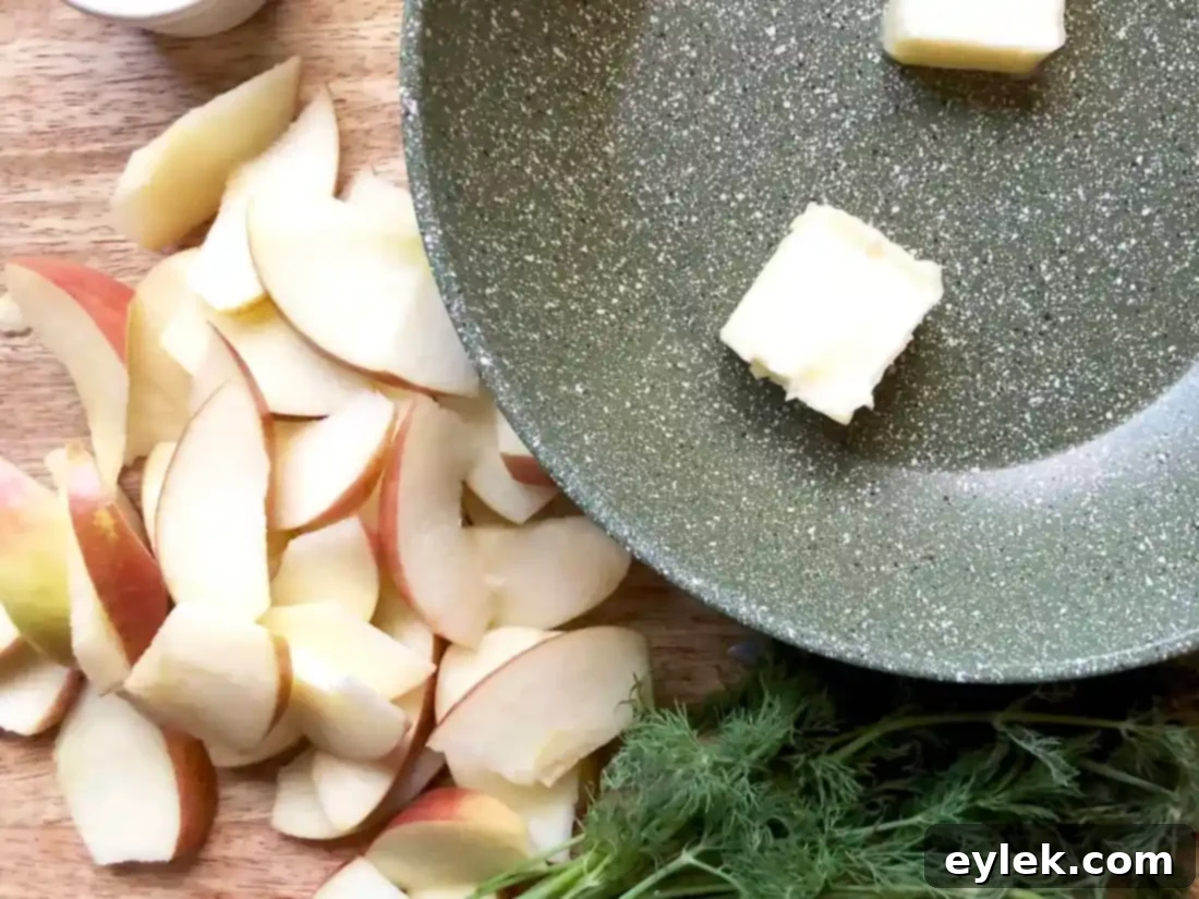 sliced apples for topping