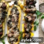 Savory Sausage Stuffed Delicata Squash 19 Sausage Stuffed Delicata Squash