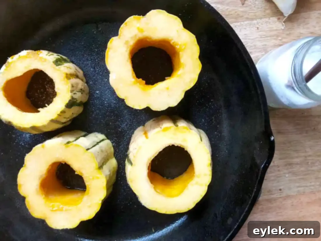 baked delicata egg cups