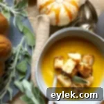 Harvest Pumpkin Soup with Manchego Crunch 21 pumpkin soup with manchego croutons