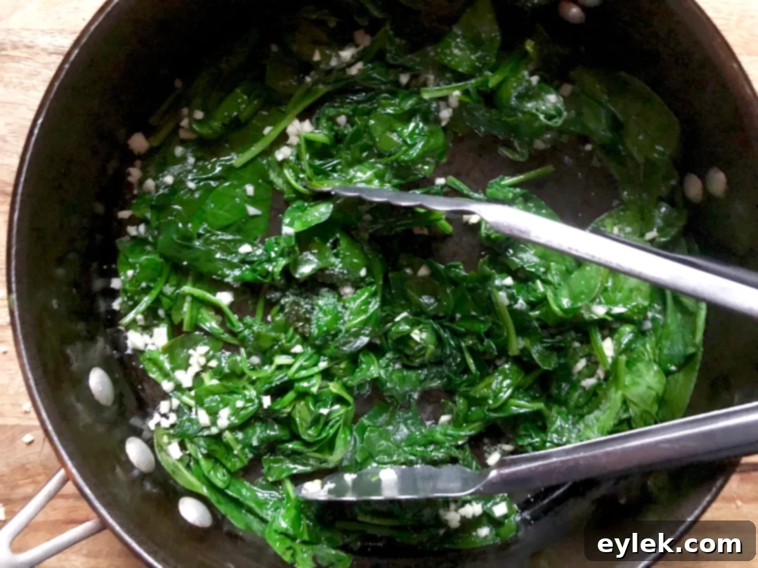 Beef-Filled Scalloped Potato Roulade 8 Spinach and garlic mixture for the creamy filling