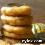 Golden Crispy Delicata Rings 16 crispy delicata squash rings